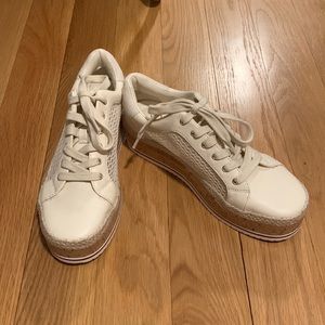 Cream JLO Platform Sneaker